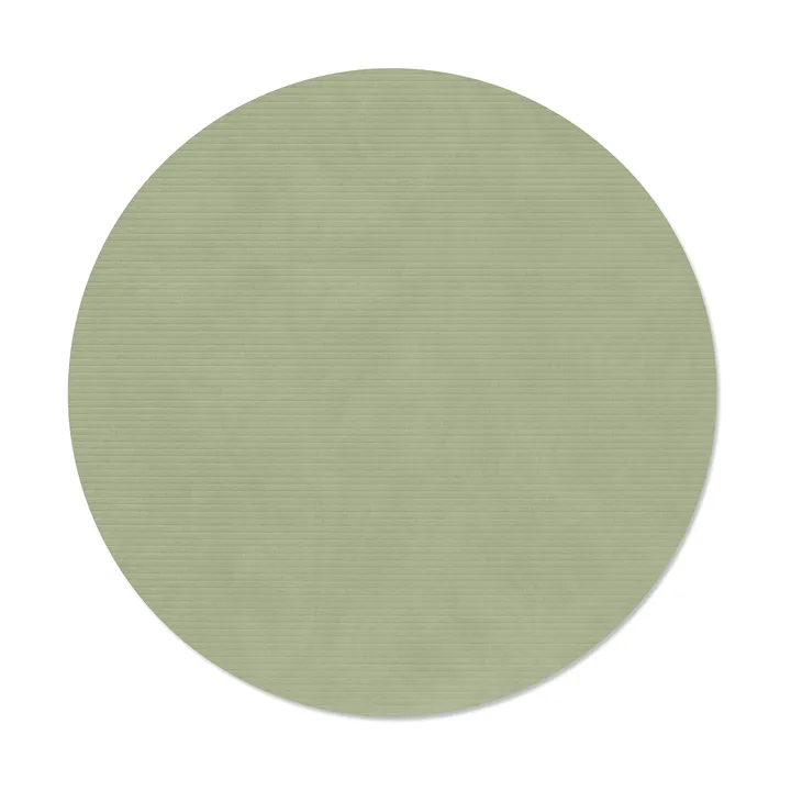 Mantel individual Corduroy - Olive green, circle, L - LIND DNA