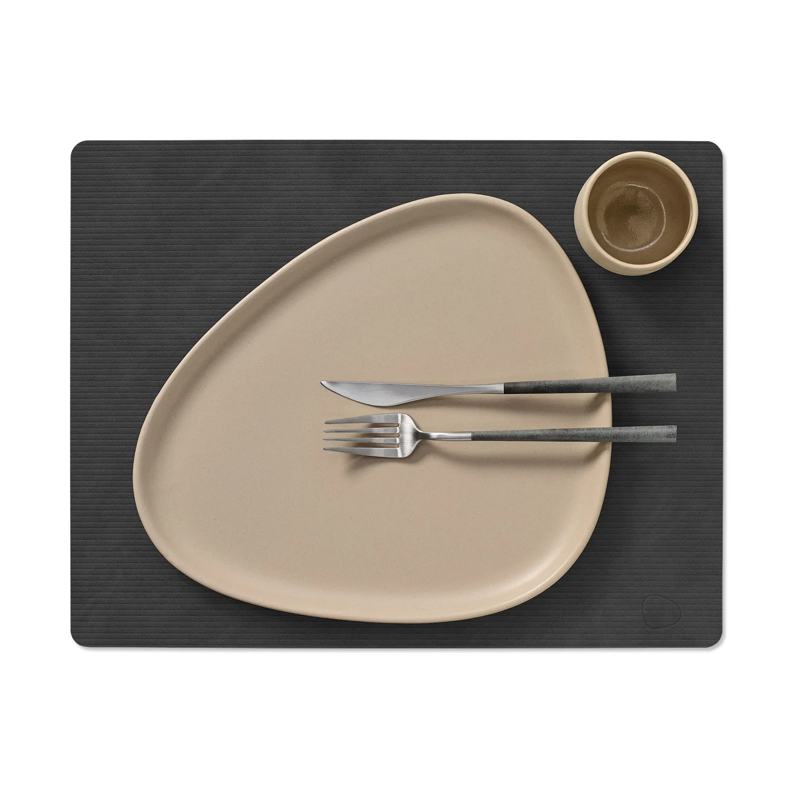 Mantel individual Corduroy square L, Black LIND DNA