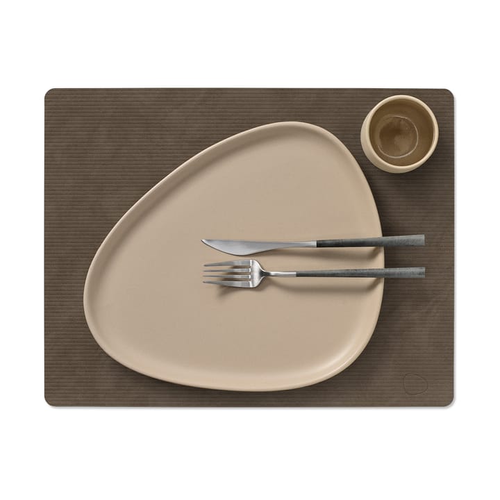 Mantel individual Corduroy square L, Caviar LIND DNA