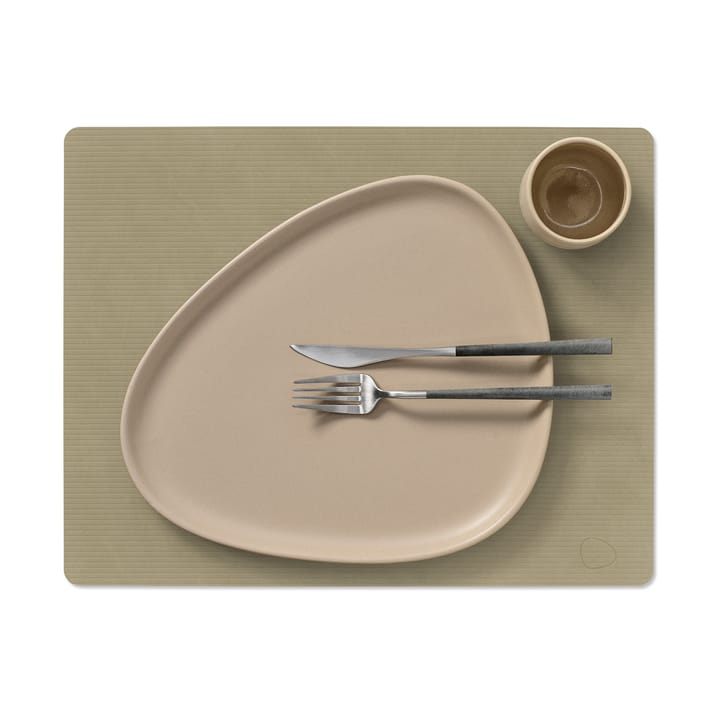 Mantel individual Corduroy square L, Herbal Dust LIND DNA