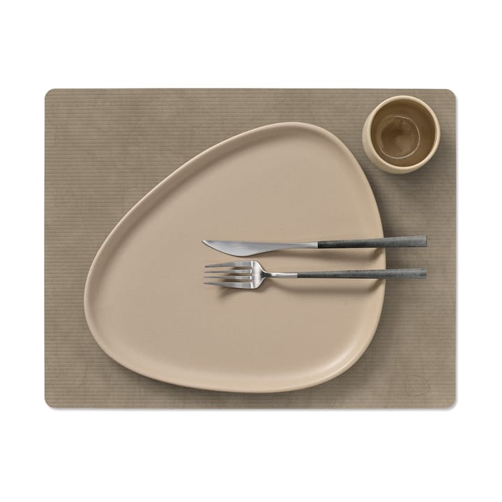 Mantel individual Corduroy square L, Nomad Grey LIND DNA