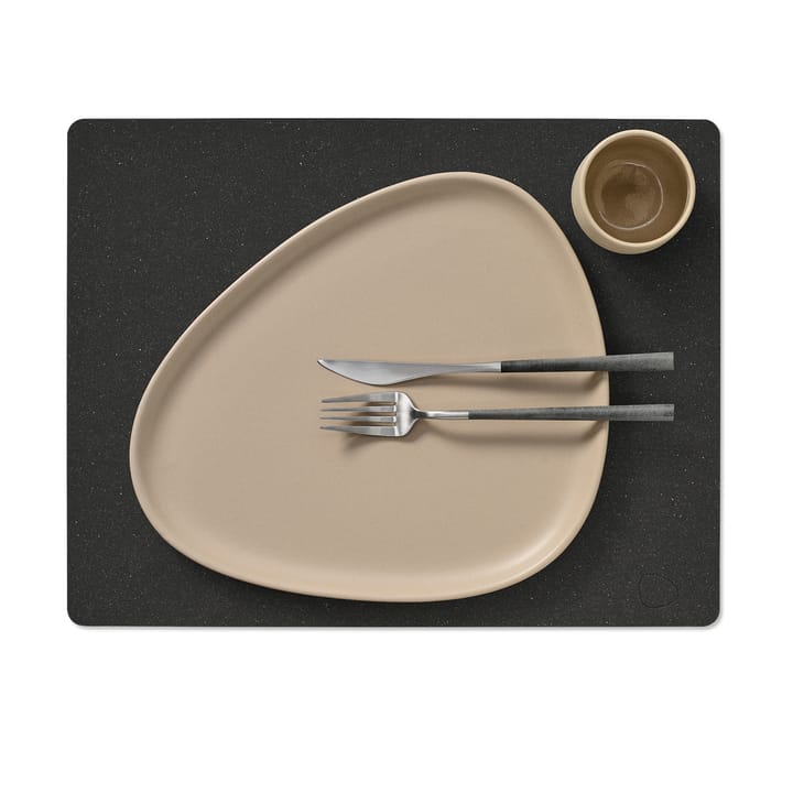 Mantel individual Core cuadrado L, Flecked anthracite LIND DNA