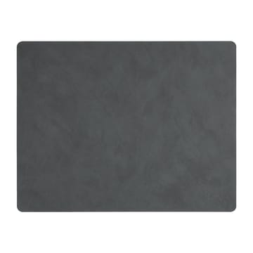Mantel individual cuadrado Nupo reversible L 1 pieza - gris antracita-gris claro - LIND DNA