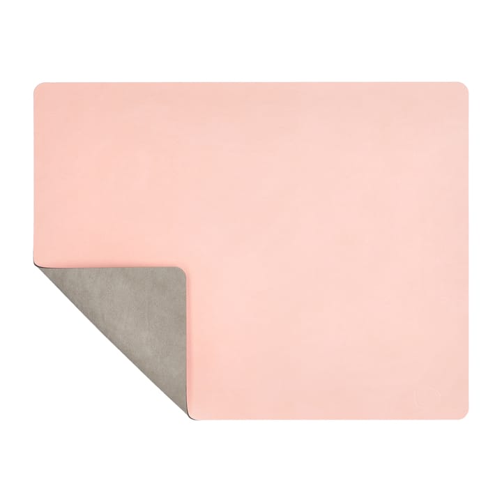 Mantel individual cuadrado Nupo reversible L 1 pieza - rosa-gris claro - LIND DNA