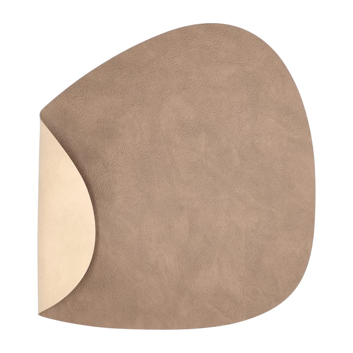 Mantel individual curvo Cloud-Nupo reversible L 1 pieza - Brown-sand - LIND DNA