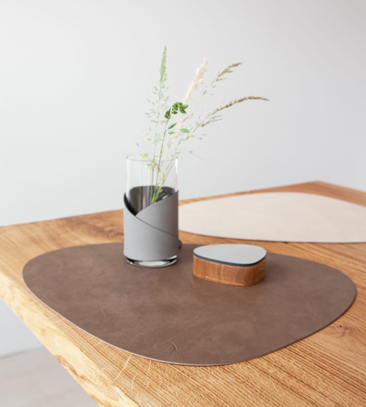 Mantel individual curvo Cloud-Nupo reversible L 1 pieza - Brown-sand - LIND DNA