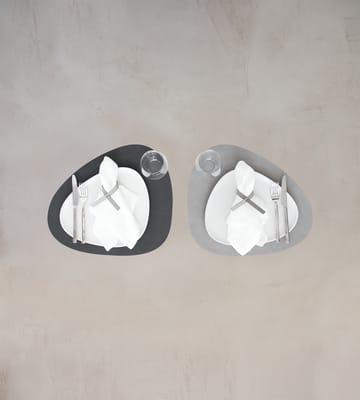 Mantel individual curvo Nupo reversible L 1 pieza - gris antracita-gris claro - LIND DNA