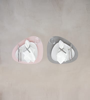 Mantel individual curvo Nupo reversible L 1 pieza - rosa-gris claro - LIND DNA
