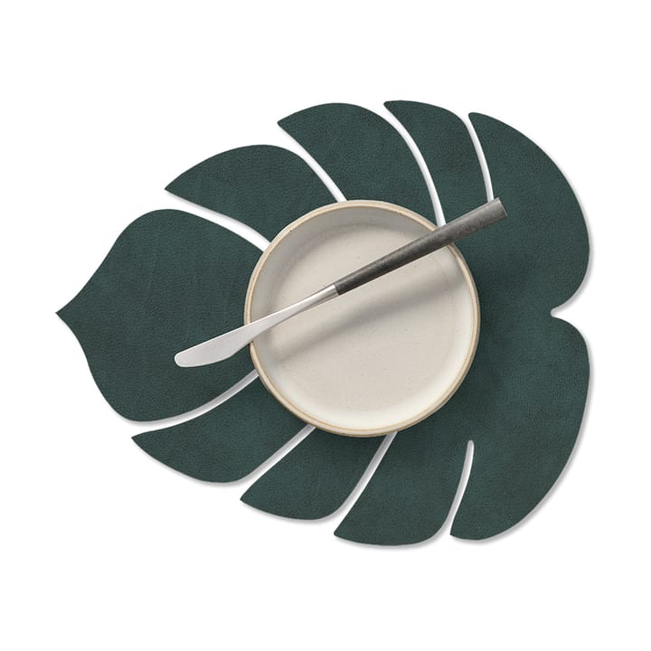 Mantel individual Monstera Leaf Nupo S, verde oscuro LIND DNA