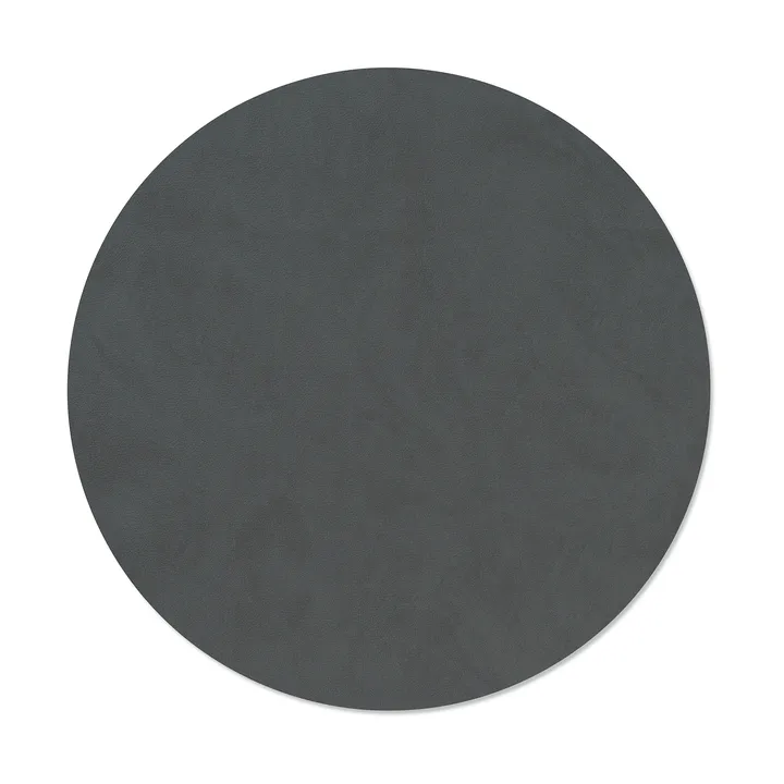 Mantel individual Nupo - Anthracite, circle, L - LIND DNA