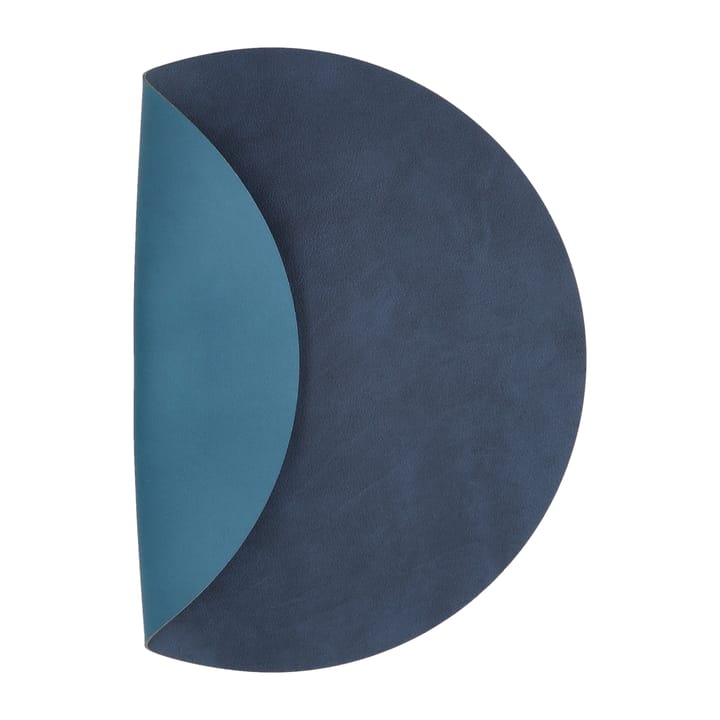 Mantel individual Nupo circular reversible M 1 pieza - Midnight blue-petrol - LIND DNA