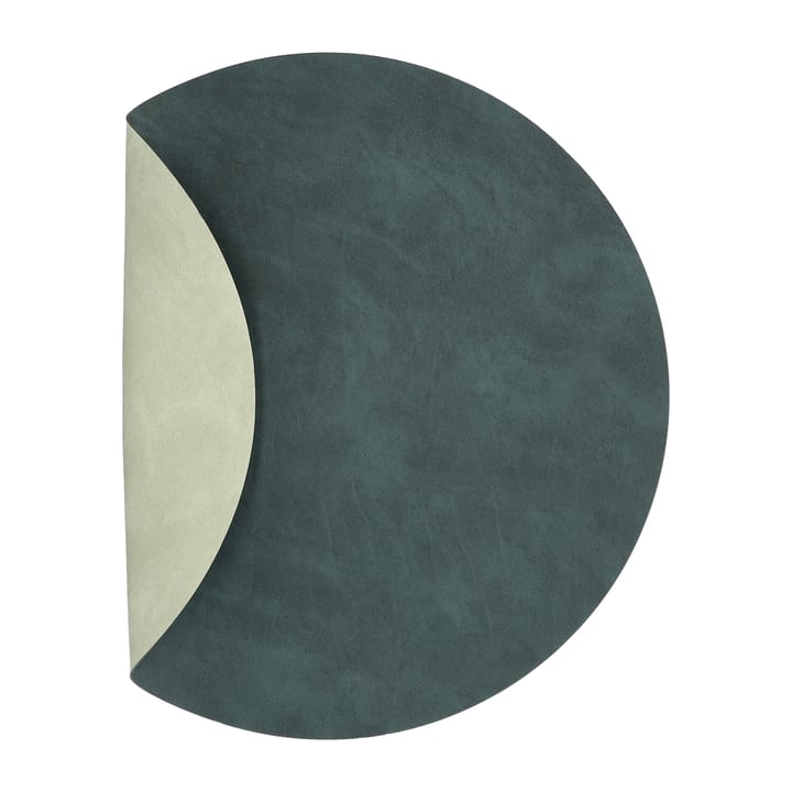 Mantel individual Nupo circular reversible XL 1 pieza - Dark green-olive green - LIND DNA
