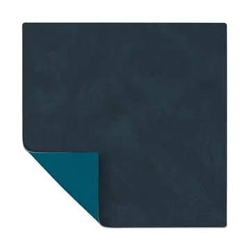 Mantel individual Nupo cuadrado reversible S 1 pieza - Midnight blue-petrol - LIND DNA