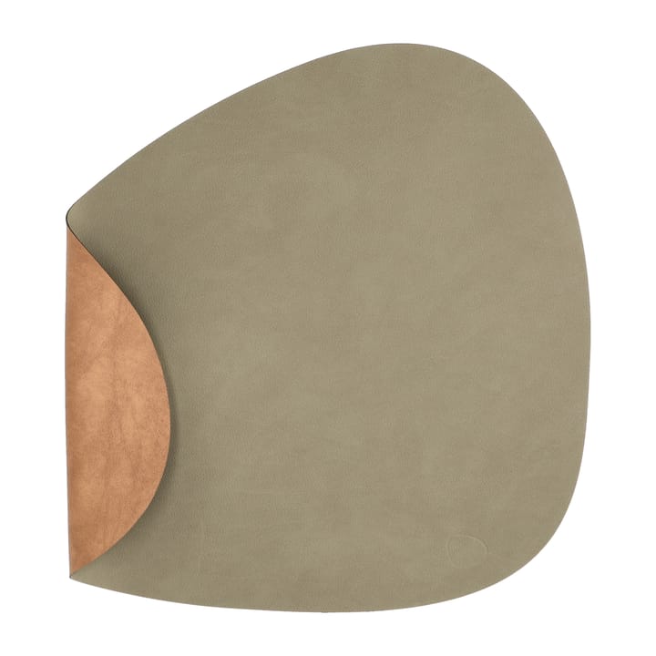 Mantel individual Nupo reversible curve L - Army green-naturale - LIND DNA