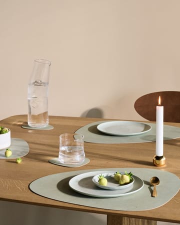 Mantel individual Nupo reversible curve L - Dark green-olive green - LIND DNA