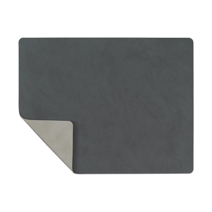 Mantel individual Nupo reversible square L, gris antracita-gris claro LIND DNA
