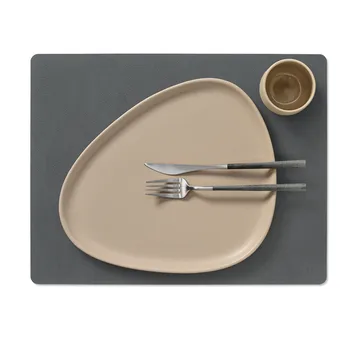 Mantel individual Serene cuadrado L 35x45 cm - Anthracite, 35x45 cm - LIND DNA