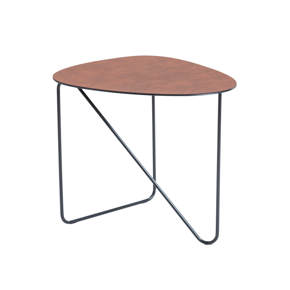 LIND DNA Mesa de centro Curve Cuero cognac, bull, m