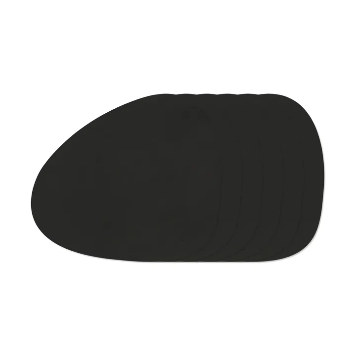 Nupo Curve juego de manteles individuales - Tinta Black, pack de 6 - LIND DNA