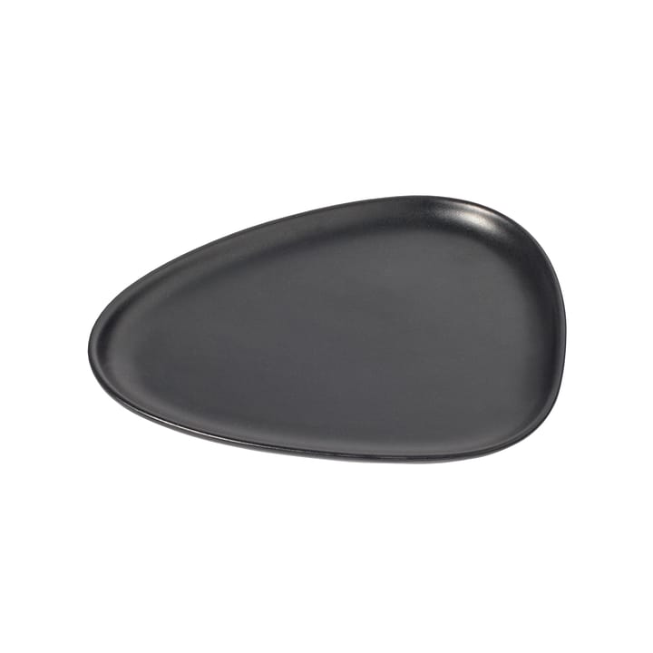 Platillo Curve Stoneware 19x22 cm - Black - LIND DNA