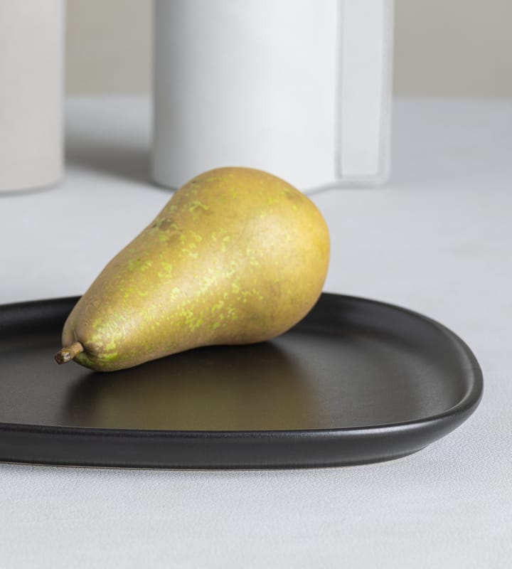 Platillo Curve Stoneware 19x22 cm, Black LIND DNA