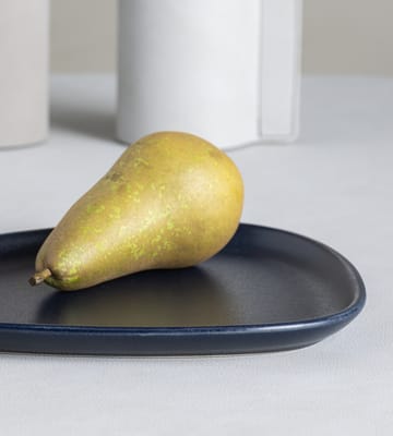 Platillo Curve Stoneware 19x22 cm - Navy blue - LIND DNA