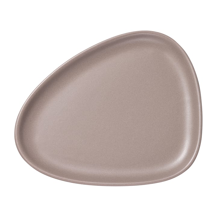 Platillo Curve Stoneware 19x22 cm - Warm Grey - LIND DNA