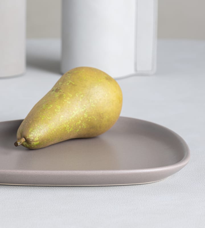 Platillo Curve Stoneware 19x22 cm, Warm Grey LIND DNA