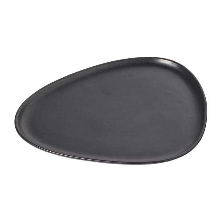 Plato Curve Stoneware 26x30 cm - Black - LIND DNA