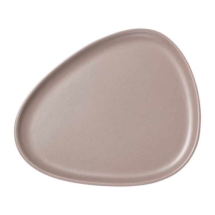 Plato Curve Stoneware 26x30 cm - Warm Grey - LIND DNA