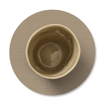 Posavasos Corduroy - Clay brown, circle - LIND DNA