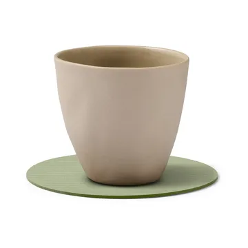 Posavasos Corduroy - Olive green, circle - LIND DNA