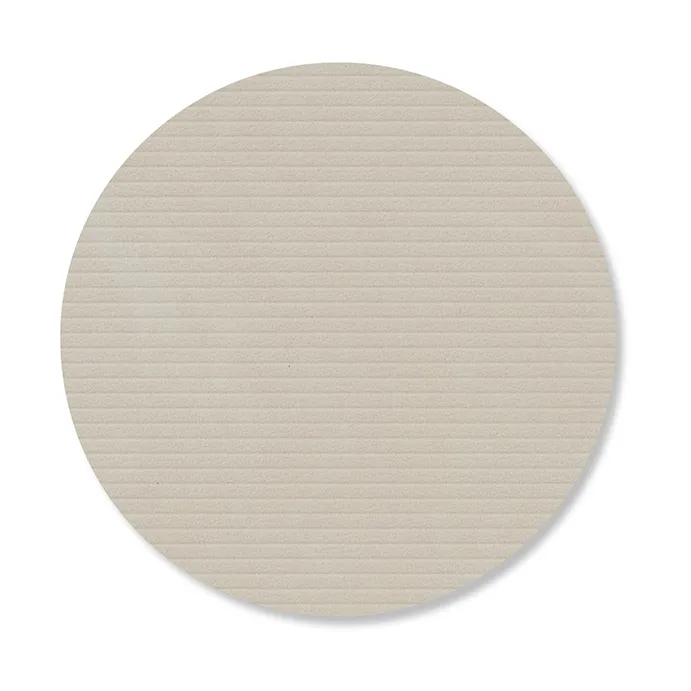 Posavasos Corduroy - Oyster white, circle - LIND DNA