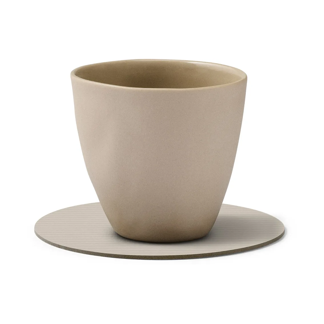 Posavasos Corduroy, Oyster white, circle LIND DNA