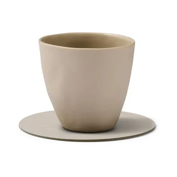 Posavasos Corduroy - Oyster white, circle - LIND DNA