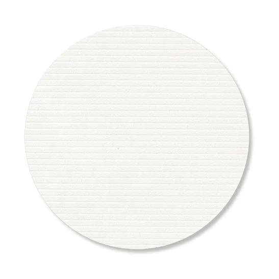 Posavasos Corduroy, Pure white, circle LIND DNA