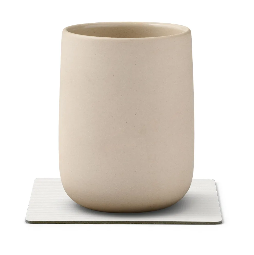 Posavasos Corduroy square, Pure white LIND DNA