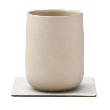 Posavasos Corduroy square - Pure white - LIND DNA