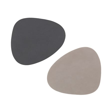 Posavasos curvo Nupo reversible 1 pieza - gris antracita-gris claro - LIND DNA