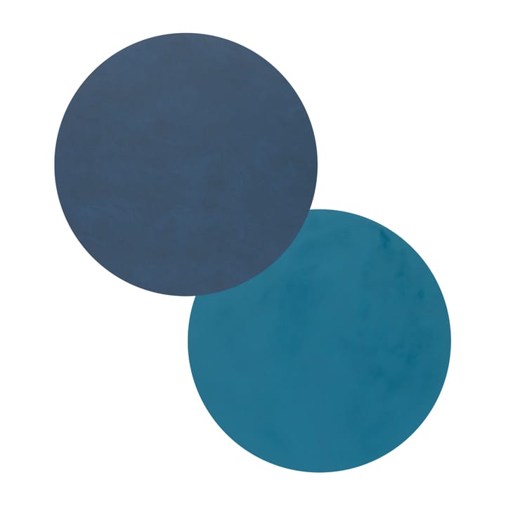 Posavasos Nupo circle reversible - Midnight blue-petrol - LIND DNA