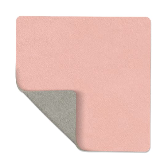 Posavasos Nupo reversible square, rosa-gris claro LIND DNA