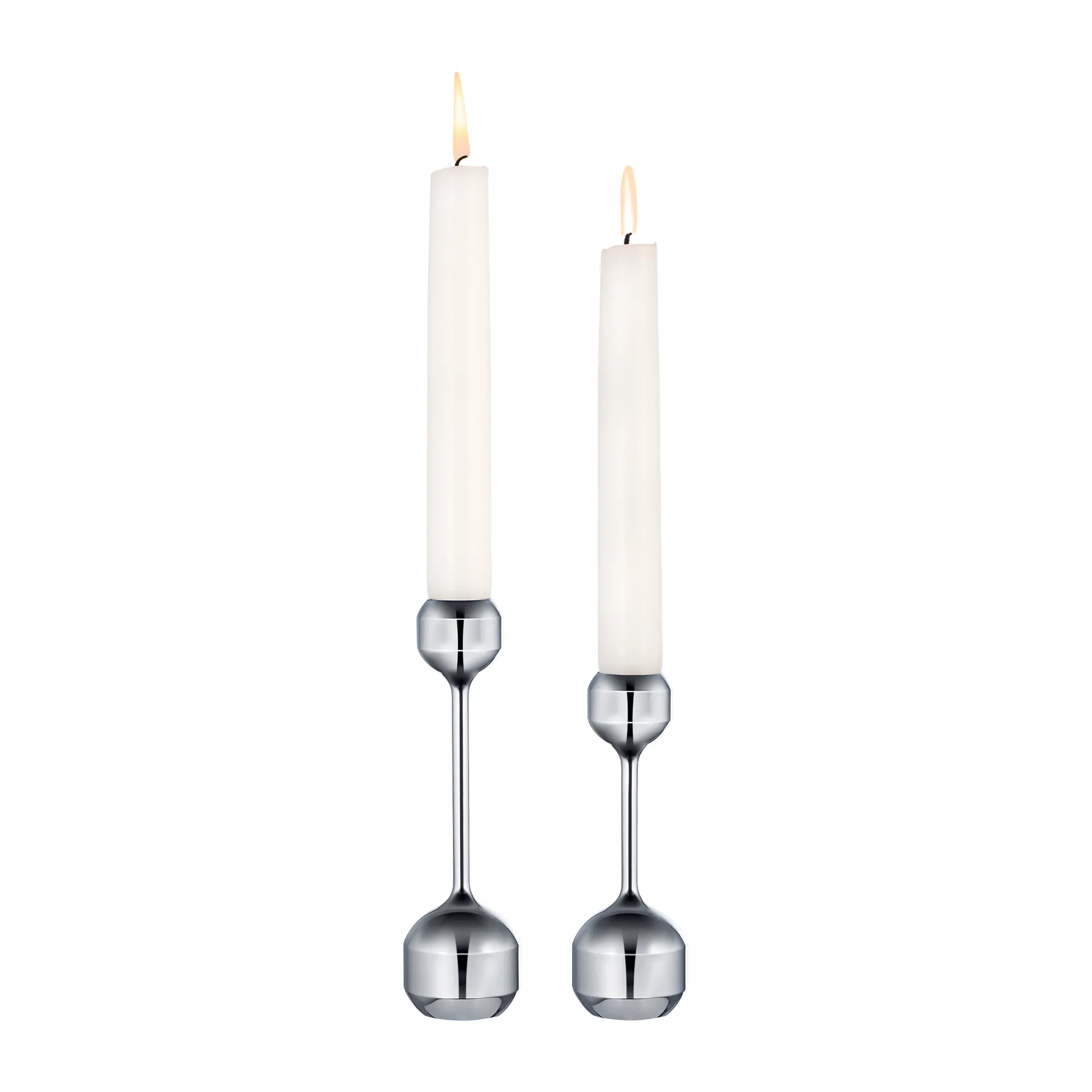 Set de 2 candelabros Silhouette, Chrome LIND DNA