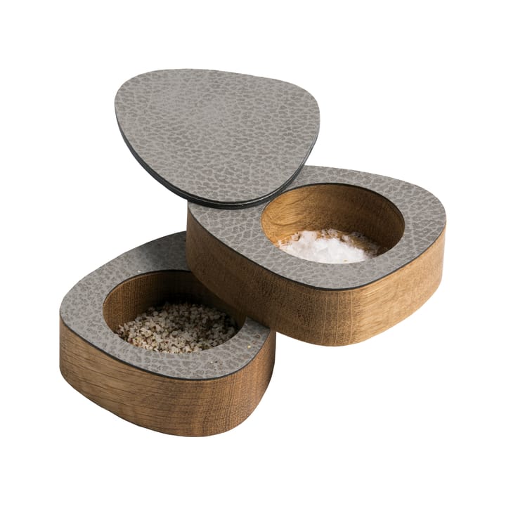 Set de pimentero y salero Curve - Natural-gris antracita - LIND DNA