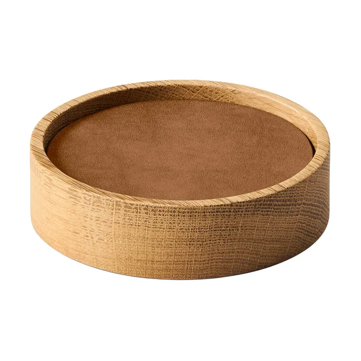 Set de posavasos Wood Box  - Nature-oak, circle, S, Nupo nature, 9 piezas - LIND DNA