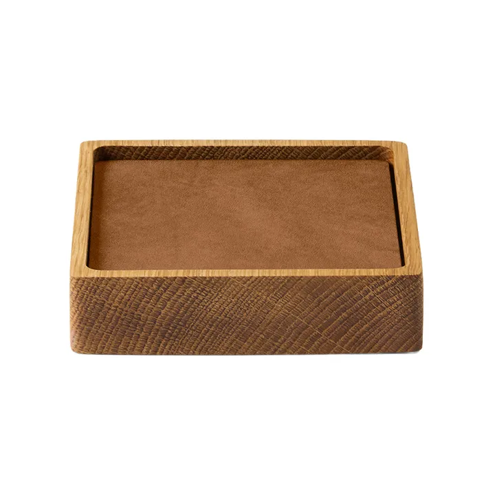Set de posavasos Wood Box  - Nature-oak, square, S, Nupo nature, 9 piezas - LIND DNA