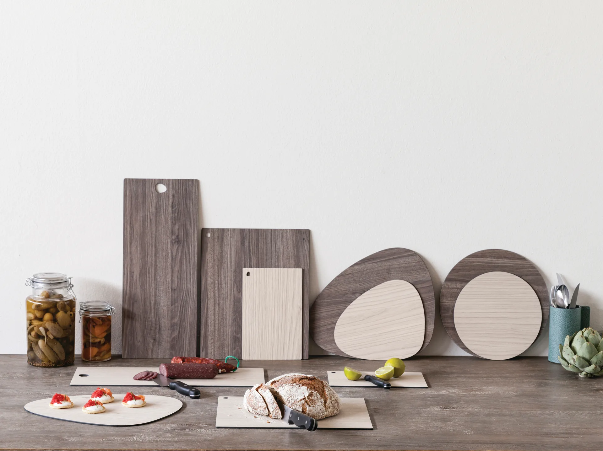 Tabla de cortar Cut & Serve cuadrada L, fresno LIND DNA