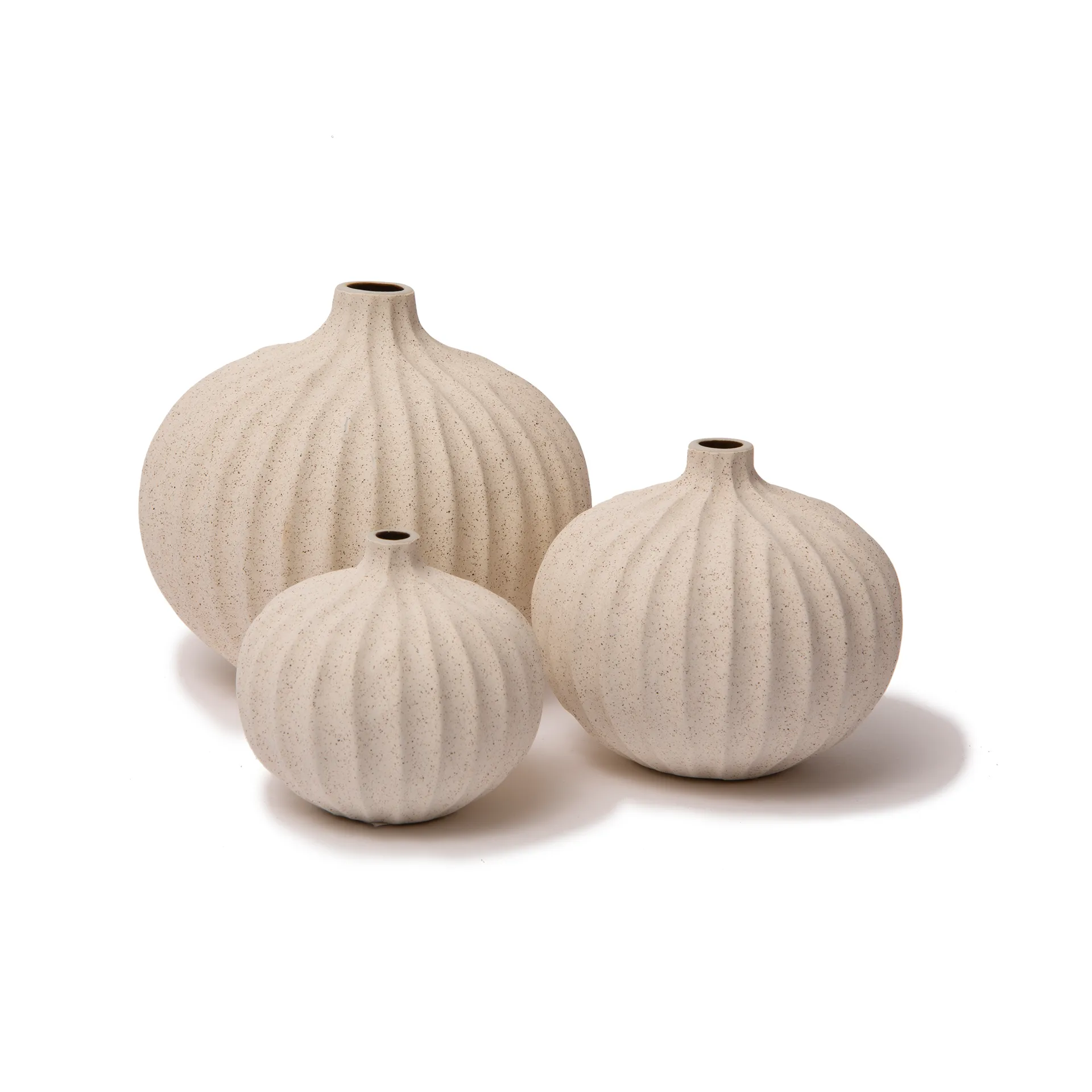 Jarrón Bari, Sand white light deep line, M Lindform