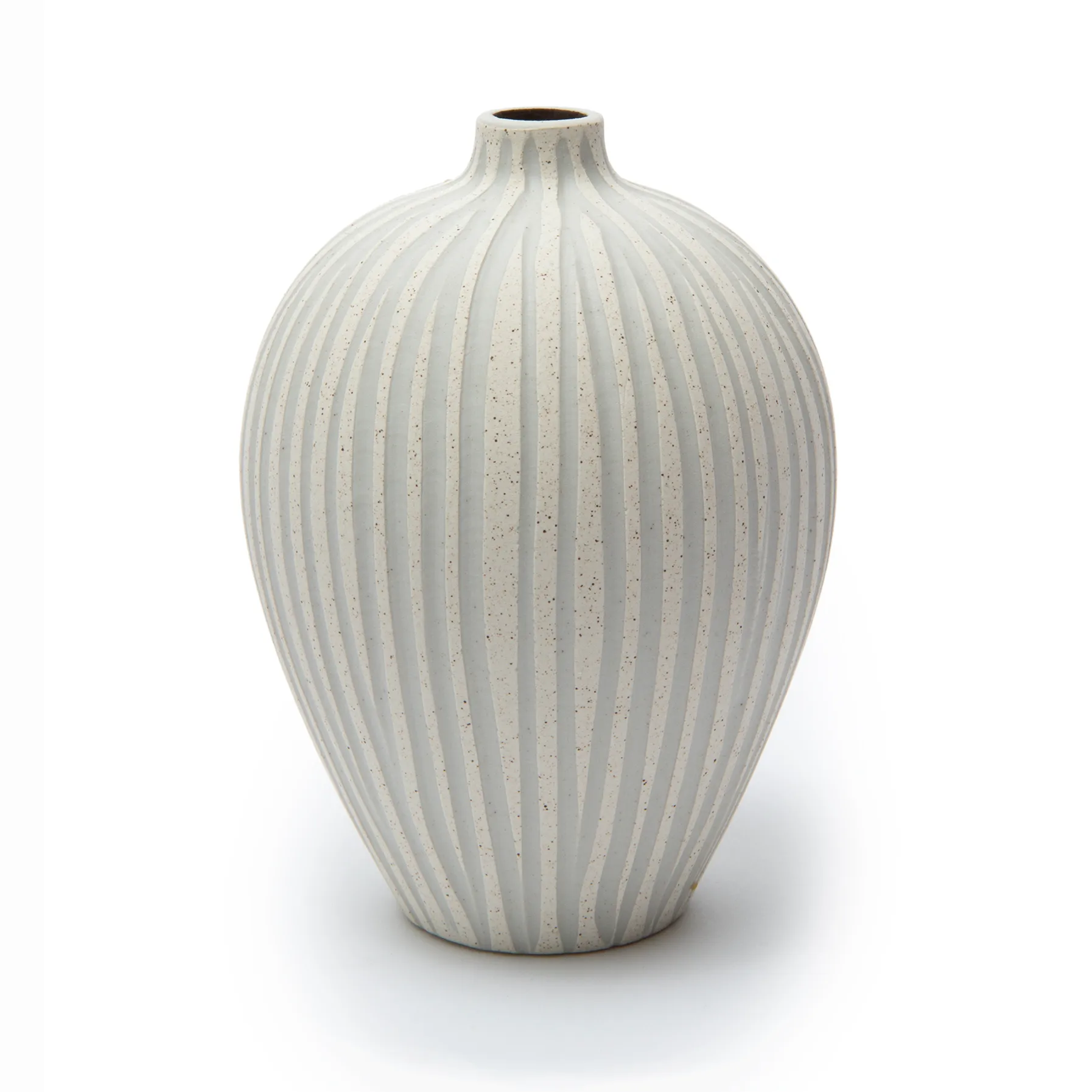 Jarrón Ebba medium, Sand white stone stripe Lindform