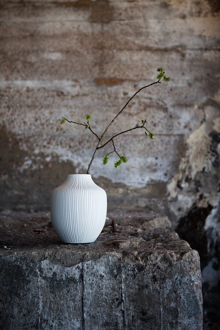 Jarrón Kyoto, Sand white stone stripe Lindform
