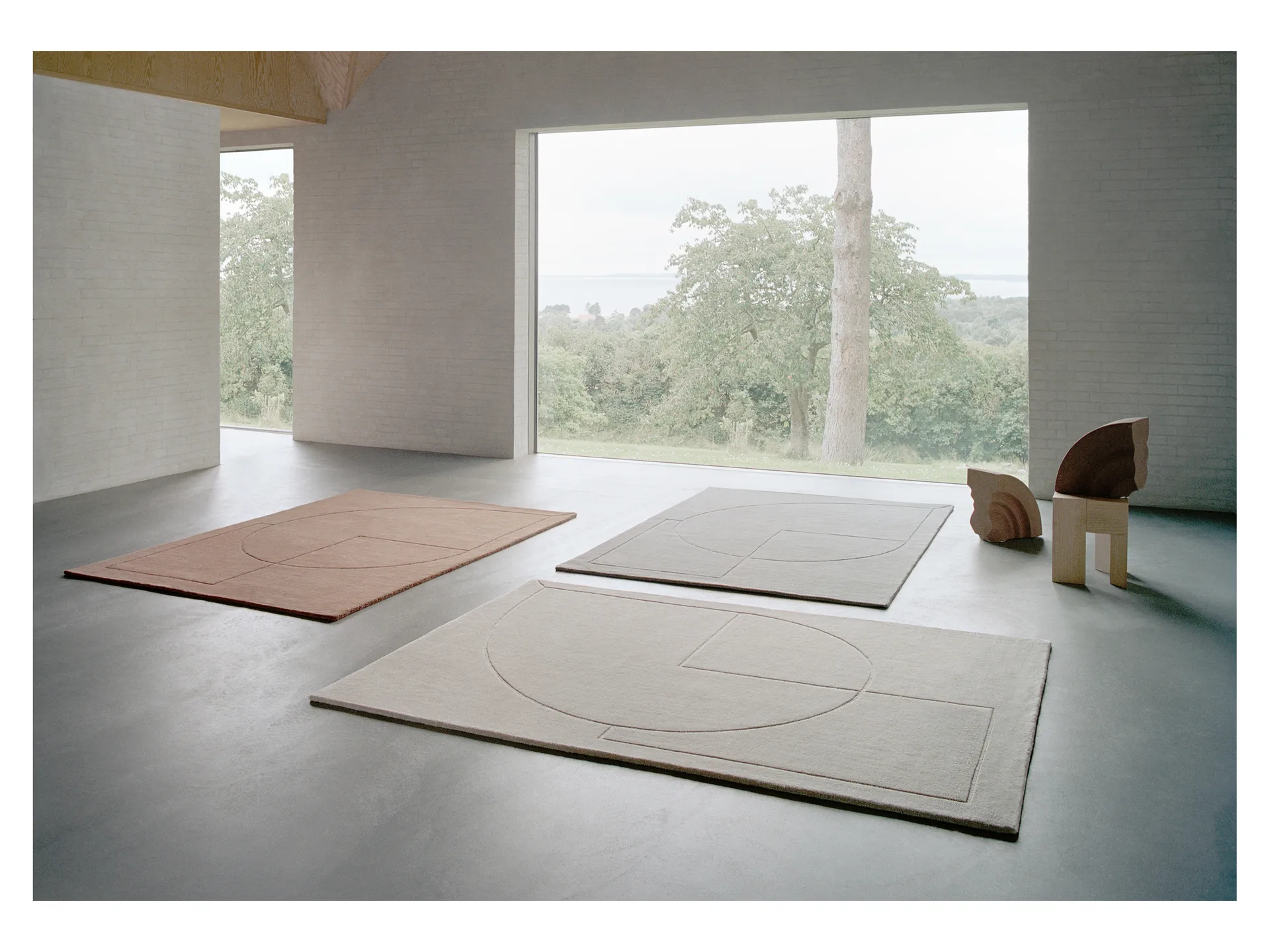 Alfombra de lana Lineal Poem, Amber, 140x200 cm Linie Design